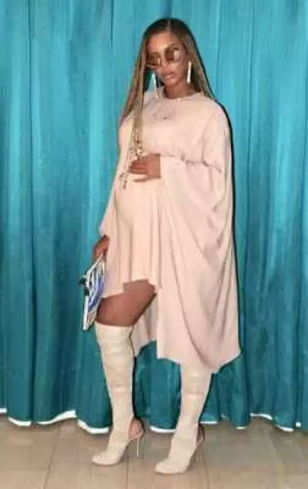 Pregnant Beyonce Shares Some Cute Photos, Flashes Her Thighs